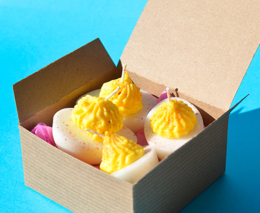 Deviled Egg candle set of 4